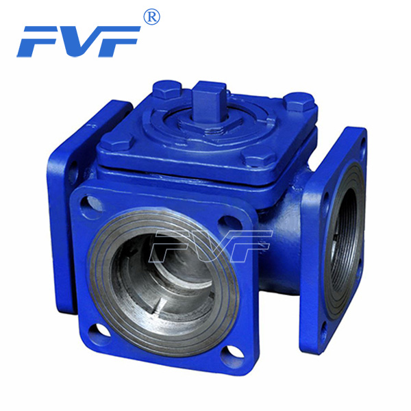 Stainless Steel Trunnion 3Way Square Type Flange Ball Valve J&O Fluid Control Co., Limited.