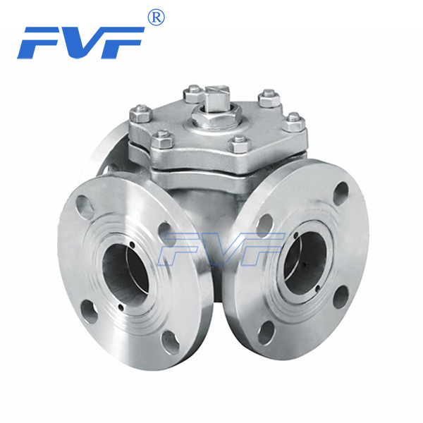 Stainless Steel Trunnion 3Way Flange Ball Valve J&O Fluid Control Co